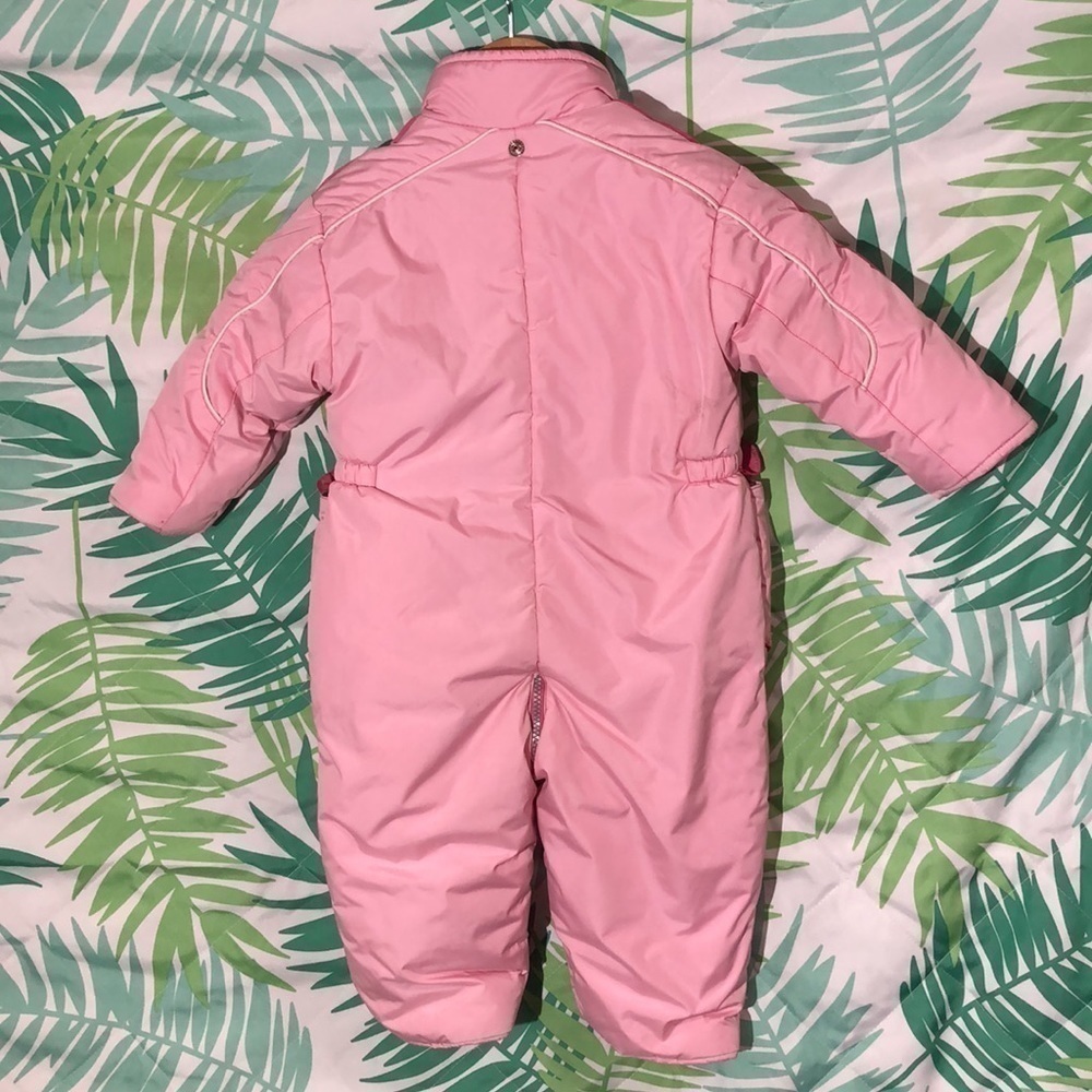 Oviesse fagottino one piece snowsuit 12 months pink with gloves - Picture 9 of 14